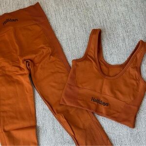 Halfdays Women's Caramel Marie Top (XS) & Sophia Leggings (S) Set